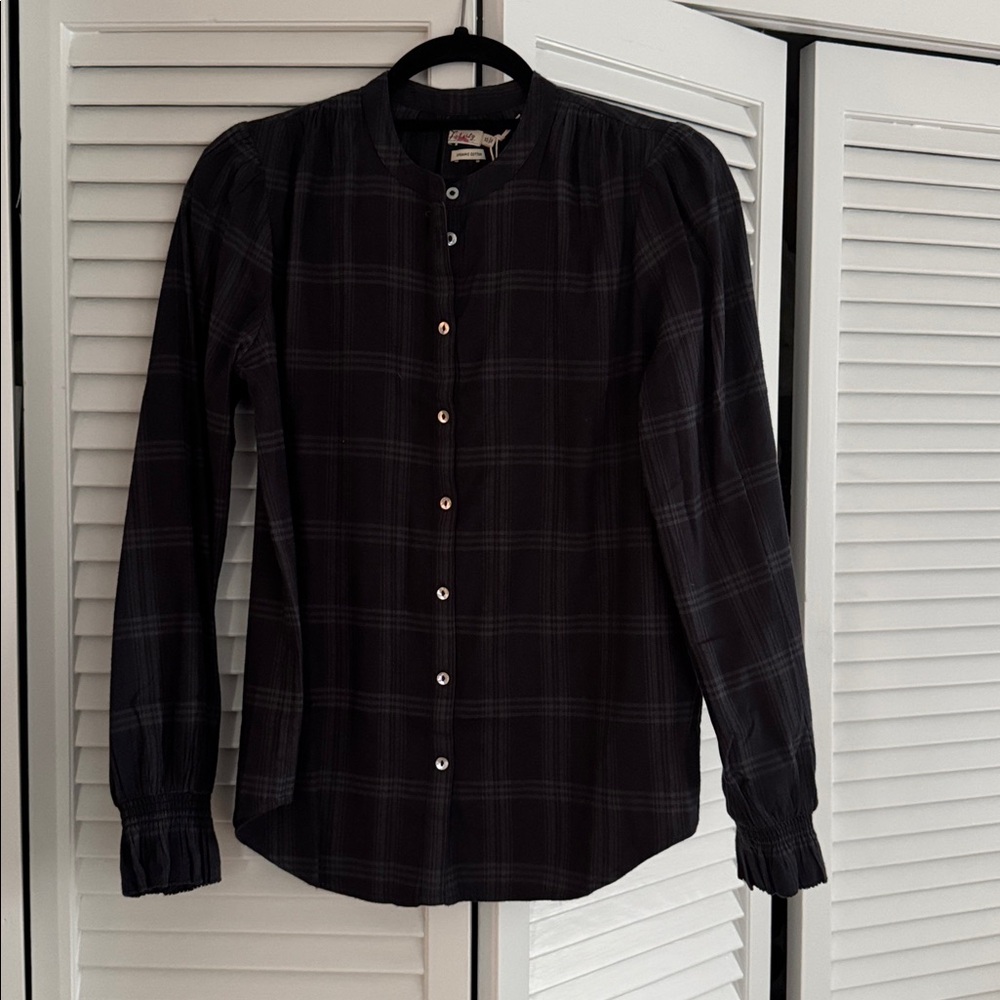 Faherty Harper Top Flannel Blouse XS NWT - Picture 7 of 9